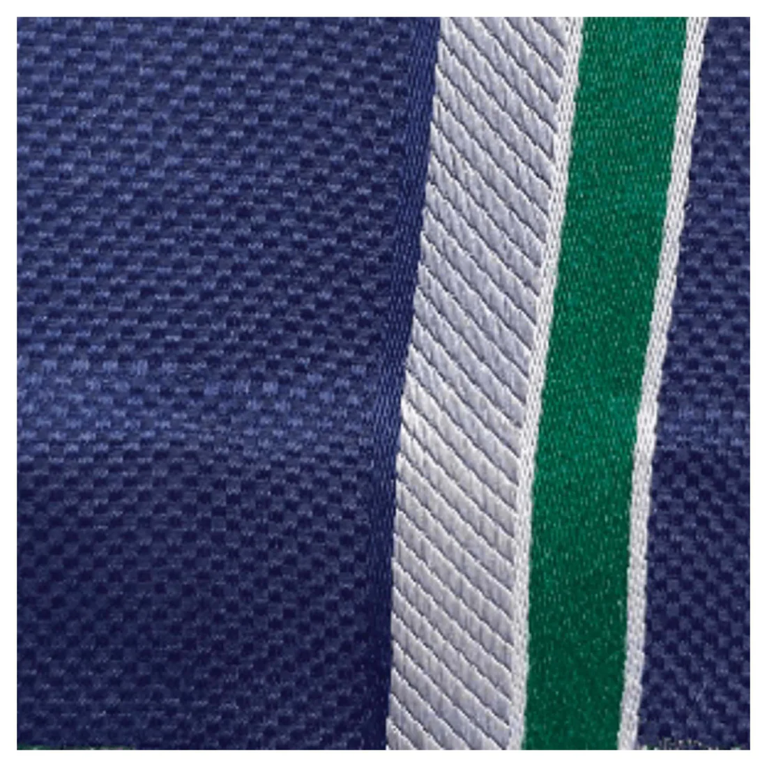 CRAVATE À RAYURES ARGENT ET VERT – Image 2