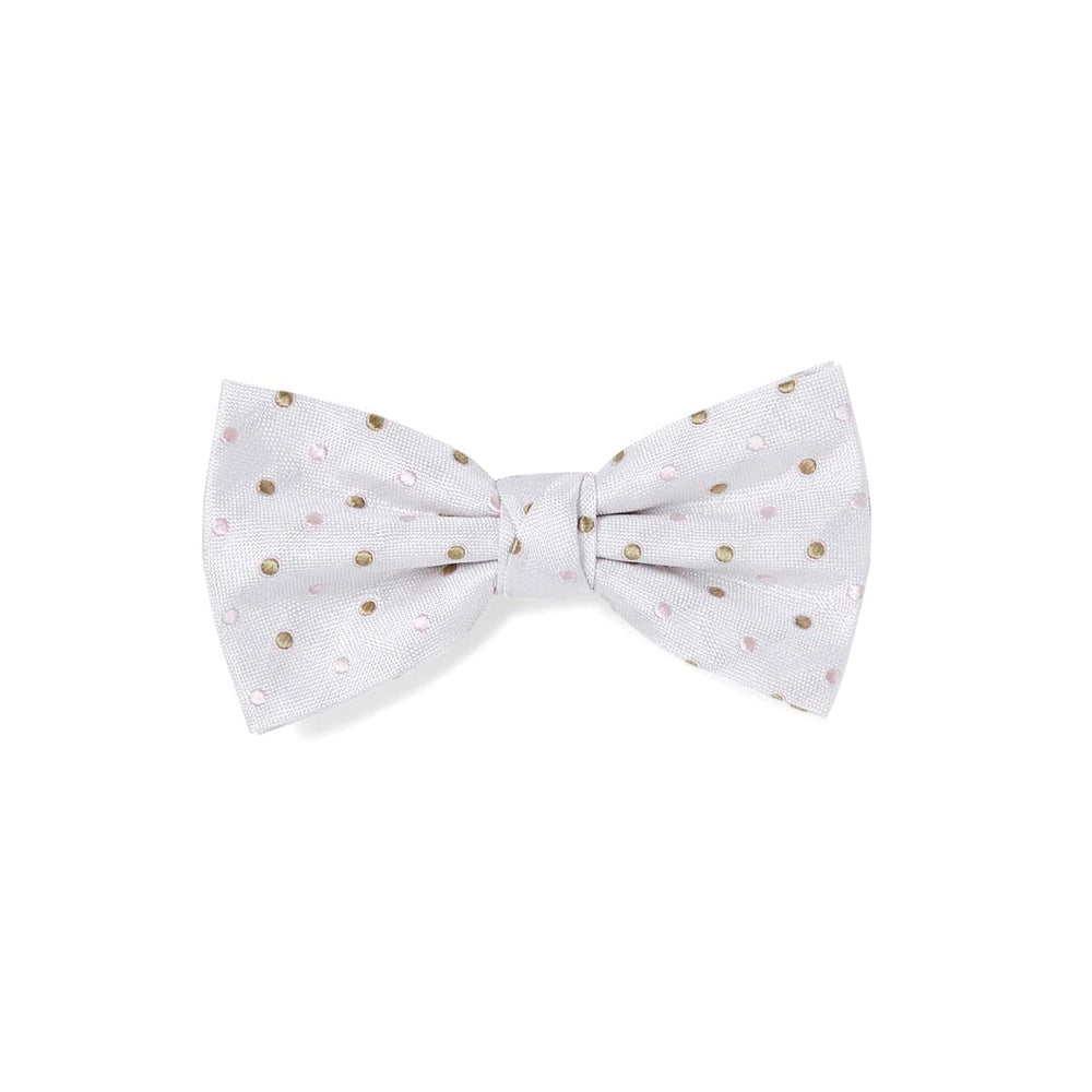 NOEUD PAPILLON À POIS ROSES ET CAMEL – Image 3