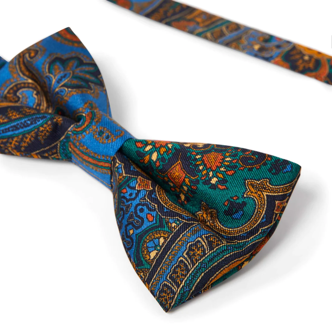 NOEUD PAPILLON PAISLEY BLEU MARINE – Image 3