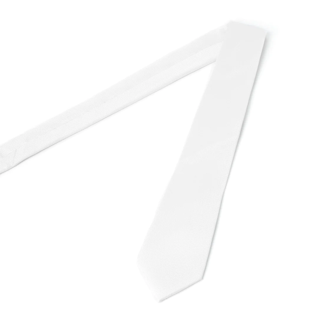 CRAVATE EN SOIE NATTÉE - BLANC – Image 3